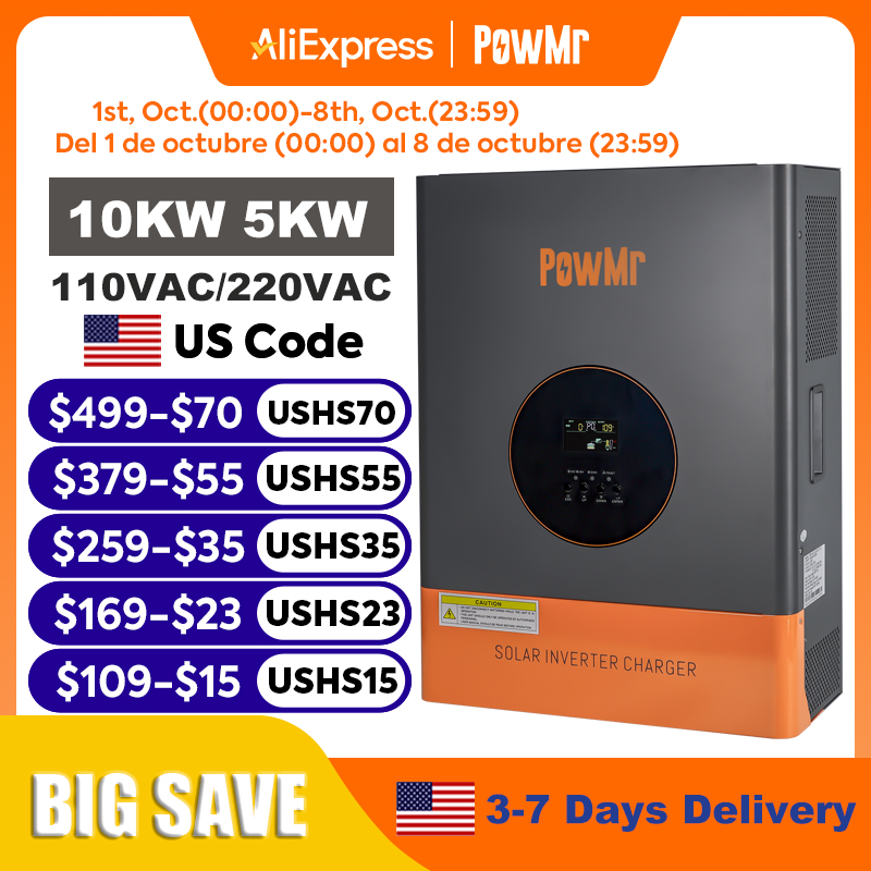Inversor de Fase Dividida PowM - Split Phase Inverter 10Kw 110V 220V avaliação e preço