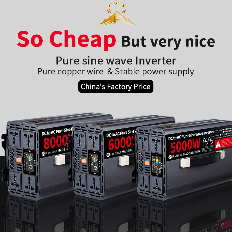 Inversor Portátil de Onda Seno - Pure Sine Wave Inverter 5000W 48V 220V avaliação e preço