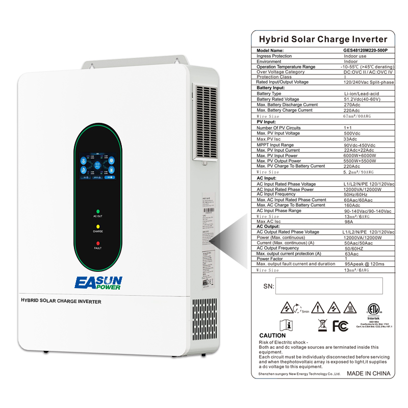 Inversor solar híbrido EASUN P - Grid Tie Inverter Limiter 2000W avaliação e preço